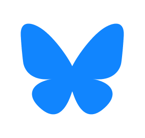 Logo for BlueSky, which is better than Twitter